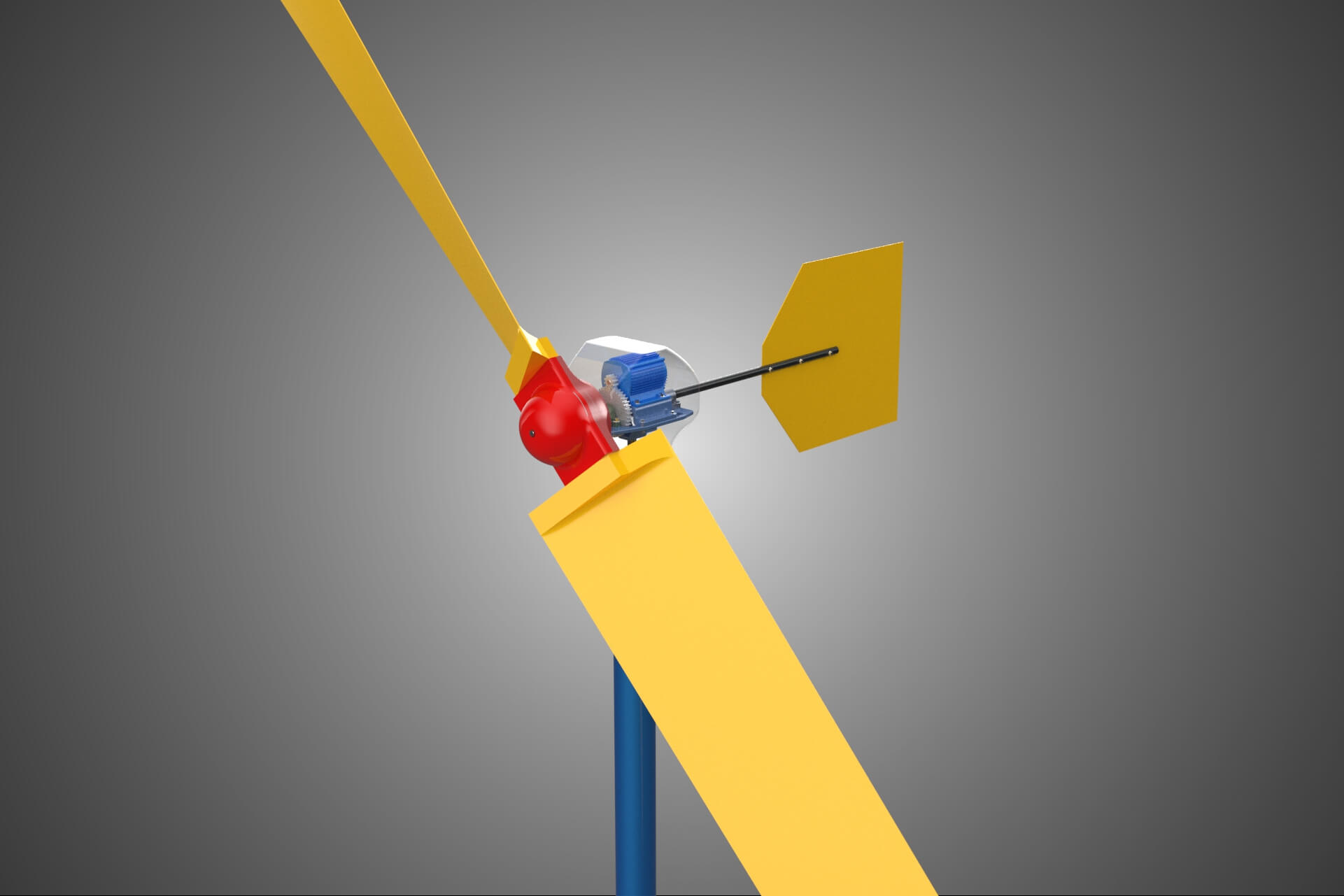 Wind Turbine Mill Generator Tower HAWT Horizontal Axis Vane 3D Model