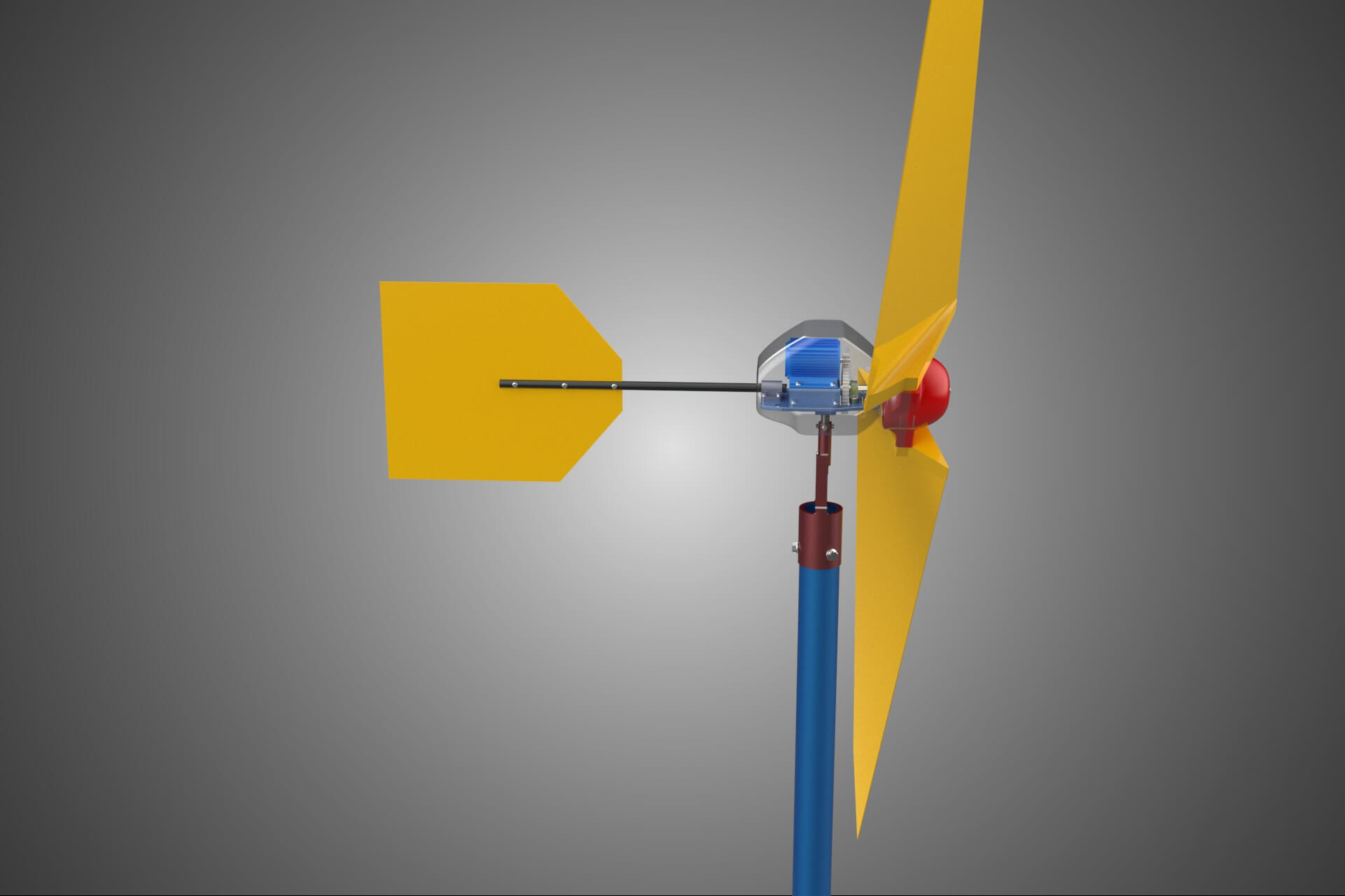 Wind Turbine Mill Generator Tower HAWT Horizontal Axis Vane 3D Model