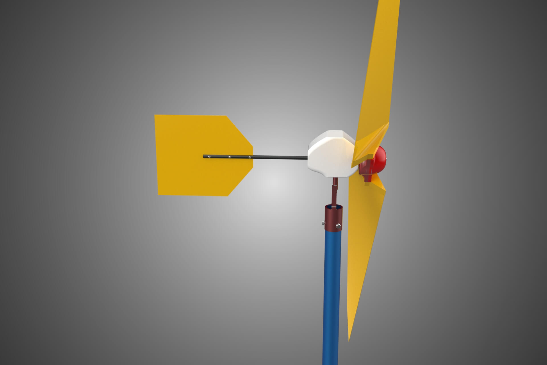 Wind Turbine Mill Generator Tower HAWT Horizontal Axis Vane 3D Model