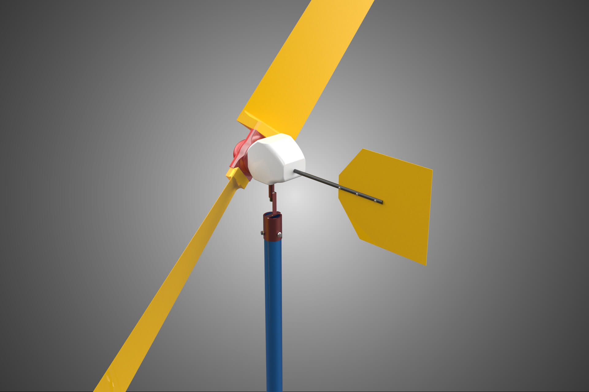 Wind Turbine Mill Generator Tower HAWT Horizontal Axis Vane 3D Model