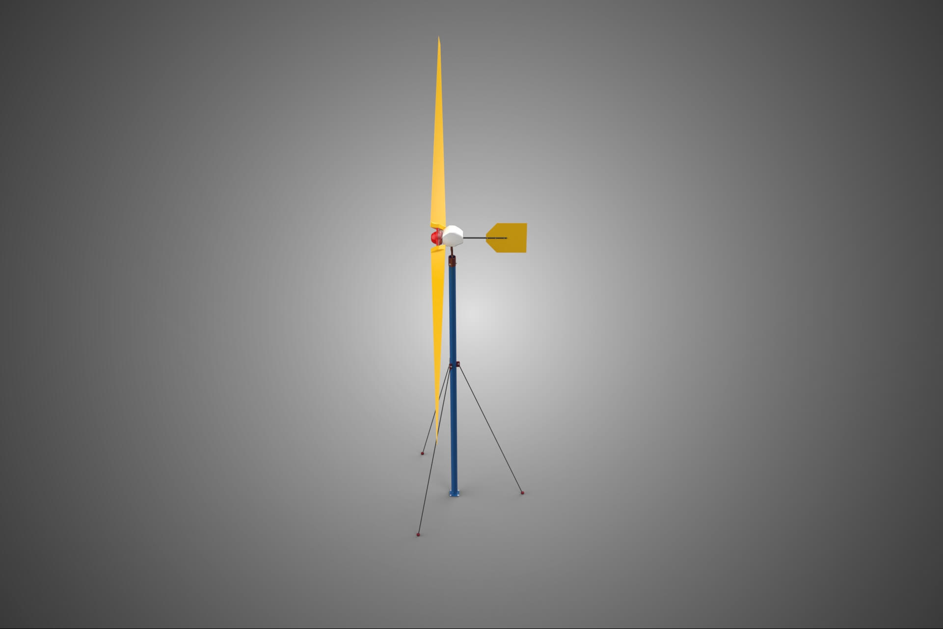 Wind Turbine Mill Generator Tower HAWT Horizontal Axis Vane 3D Model