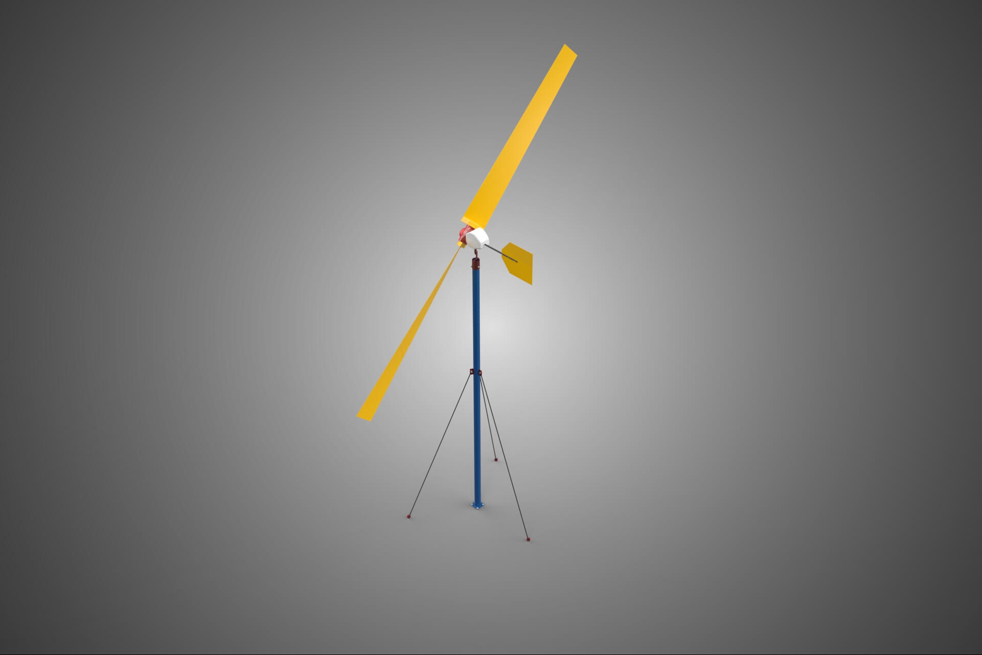 Wind Turbine Mill Generator Tower HAWT Horizontal Axis Vane 3D Model