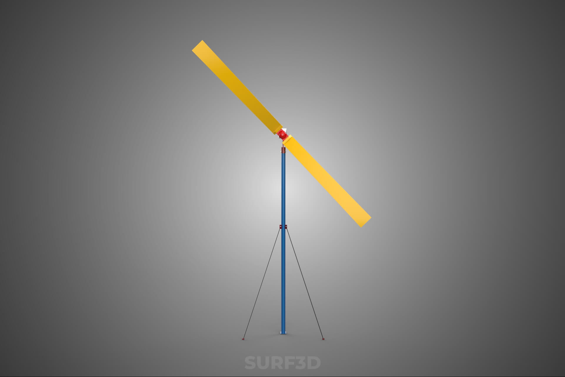 Wind Turbine Mill Generator Tower HAWT Horizontal Axis Vane 3D Model