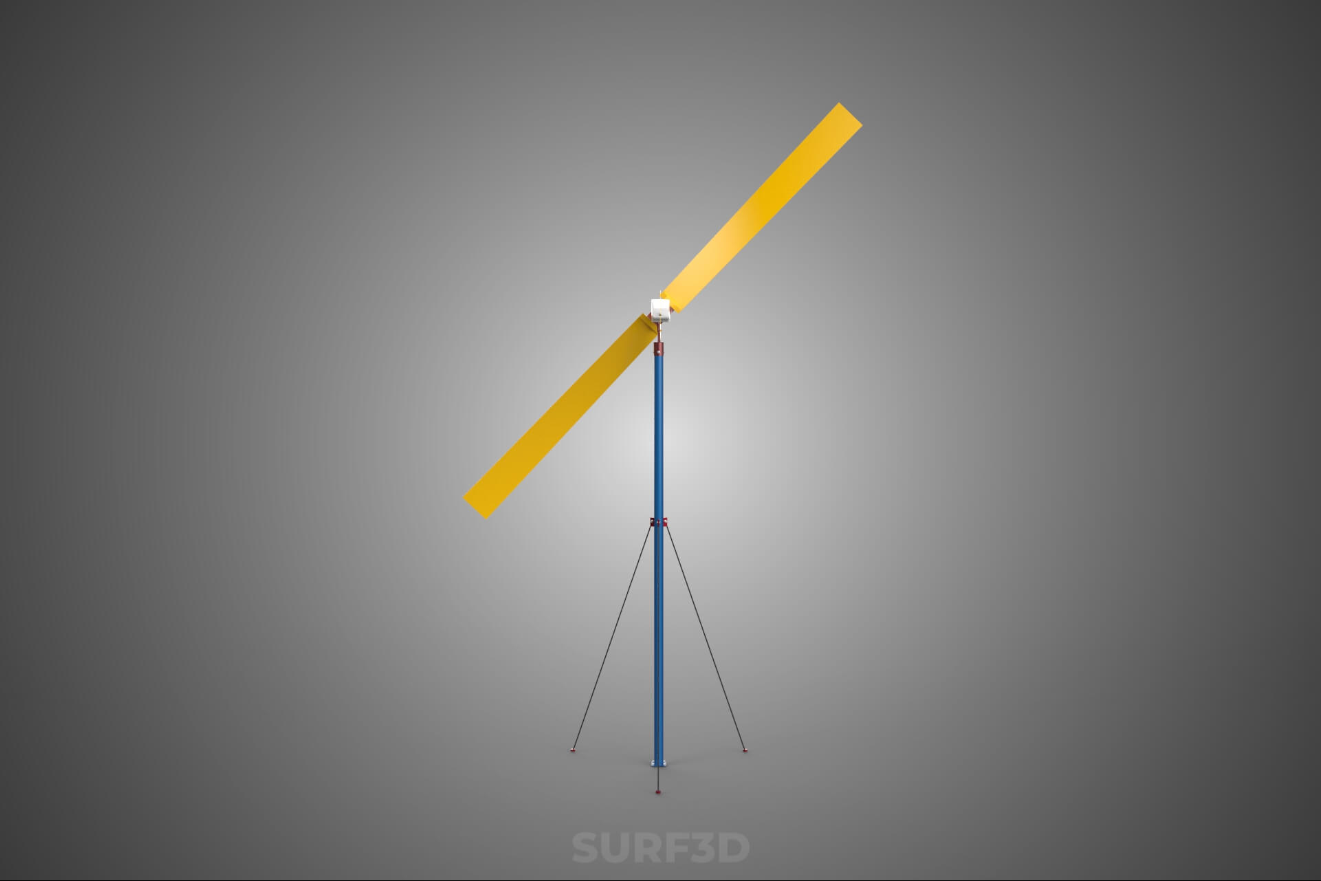 Wind Turbine Mill Generator Tower HAWT Horizontal Axis Vane 3D Model