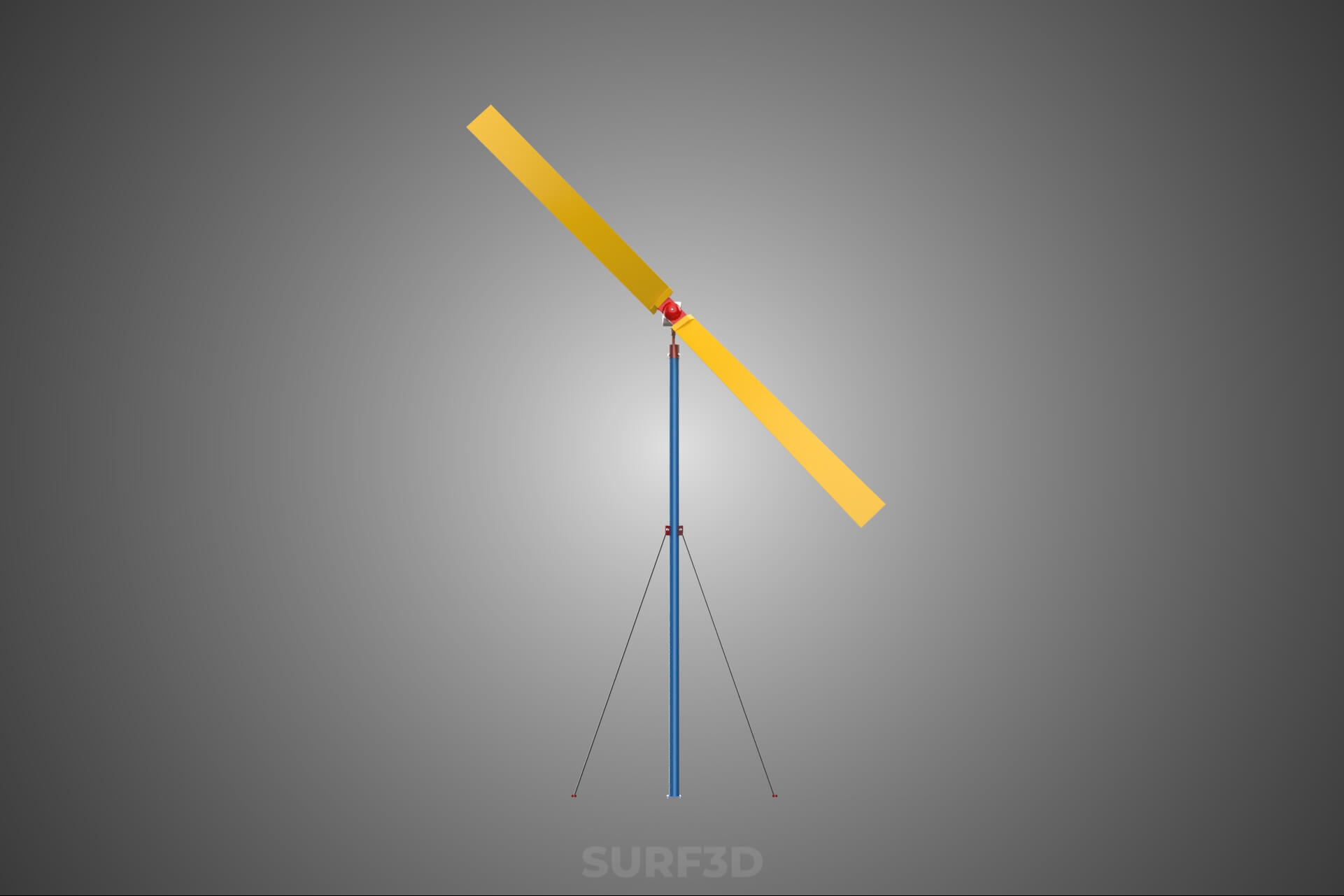 Wind Turbine Mill Generator Tower HAWT Horizontal Axis Vane 3D Model