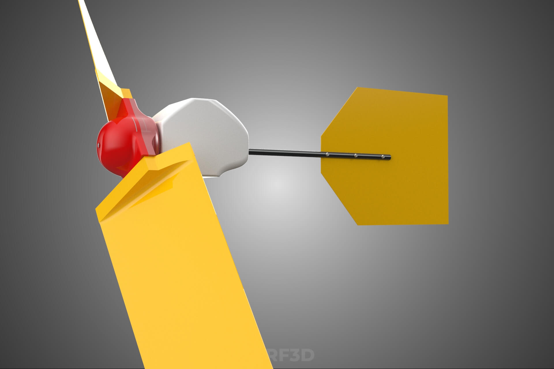 Wind Turbine Mill Generator Tower HAWT Horizontal Axis Vane 3D Model
