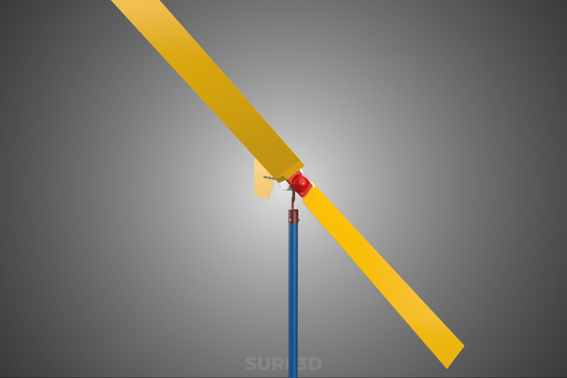 Wind Turbine Mill Generator Tower HAWT Horizontal Axis Vane 3D Model