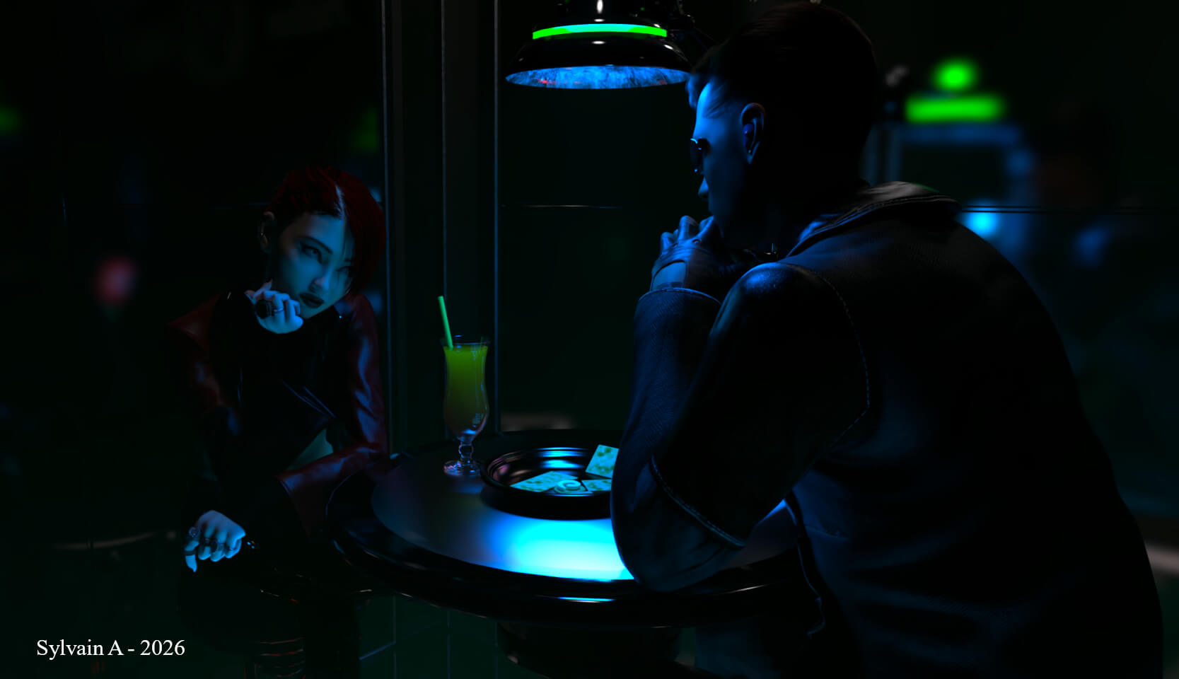 Private Booth 3D Render, Digital Artwork by Sylvain-A