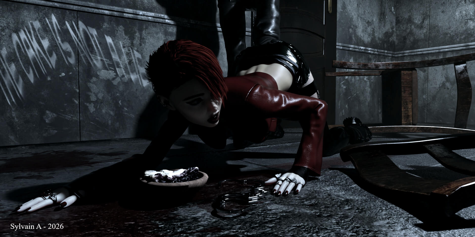 The Cake Wasnt the Lie 3D Render, Digital Artwork by Sylvain-A