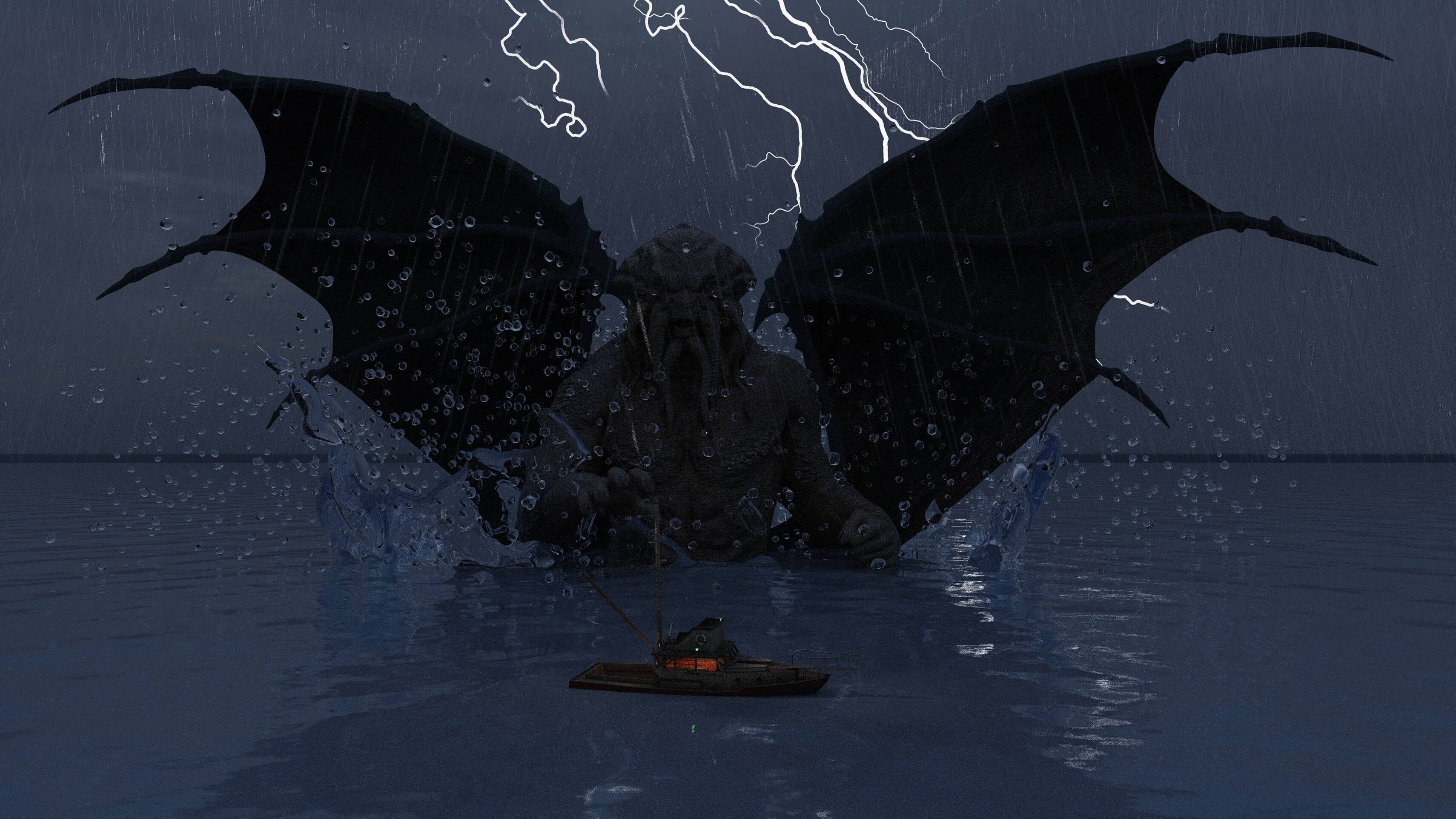 From out of the Deep 3D Render, Digital Artwork by Taintedwizard