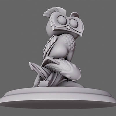 Owl Figurine 3D Print Model