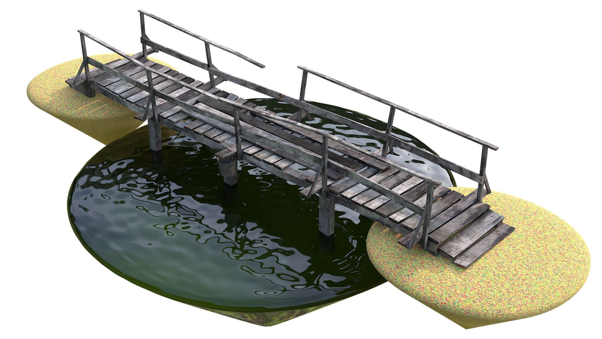 Wooden Bridge 3D Model