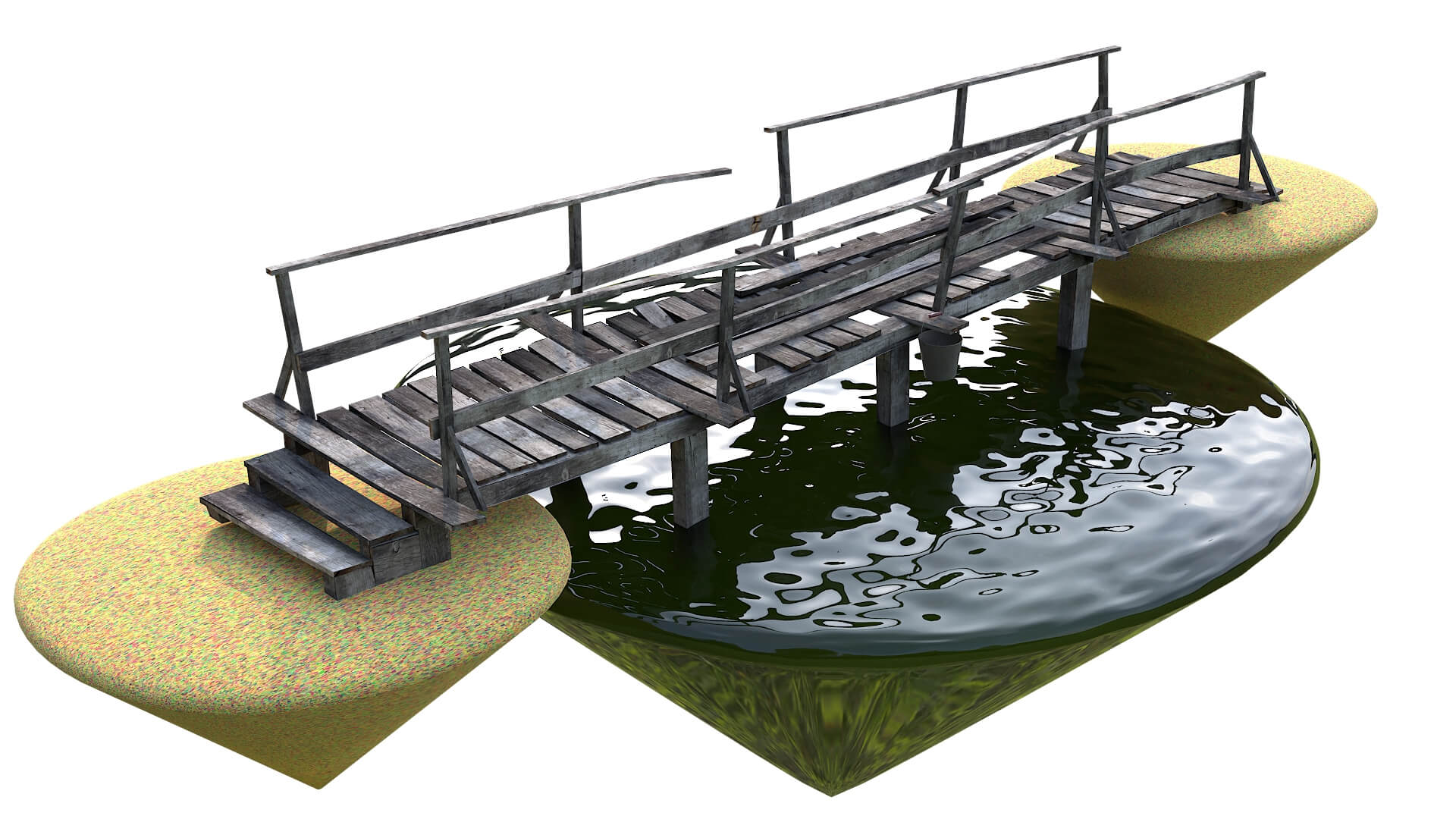 Wooden Bridge 3D Model