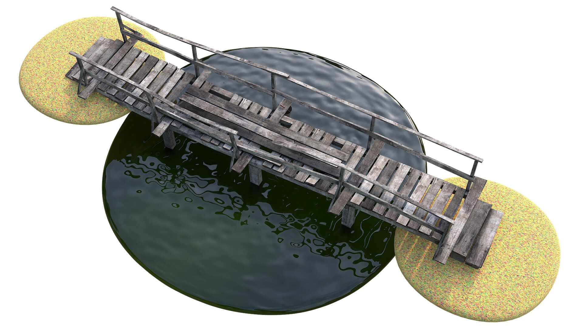 Wooden Bridge 3D Model