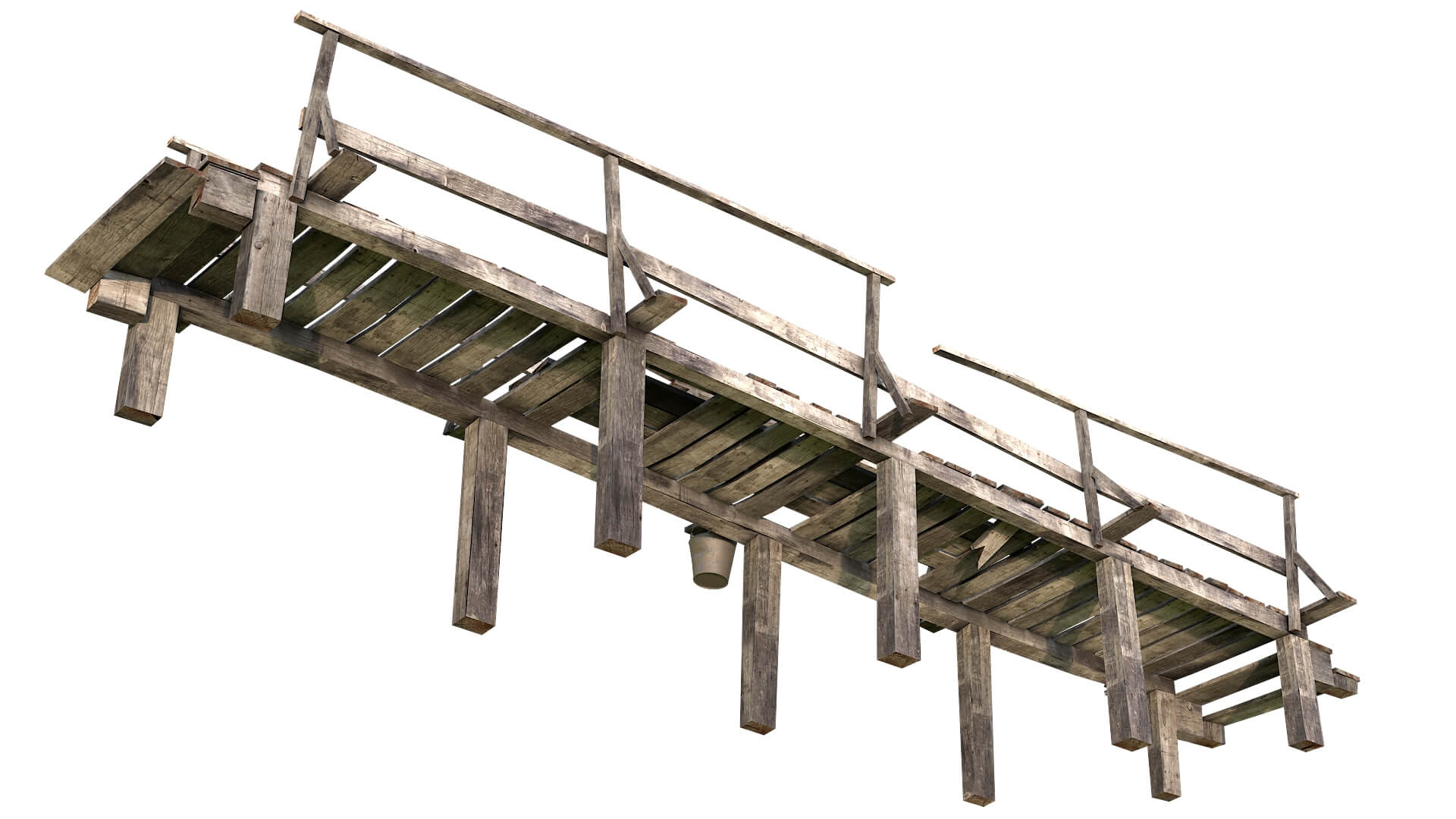Wooden Bridge 3D Model