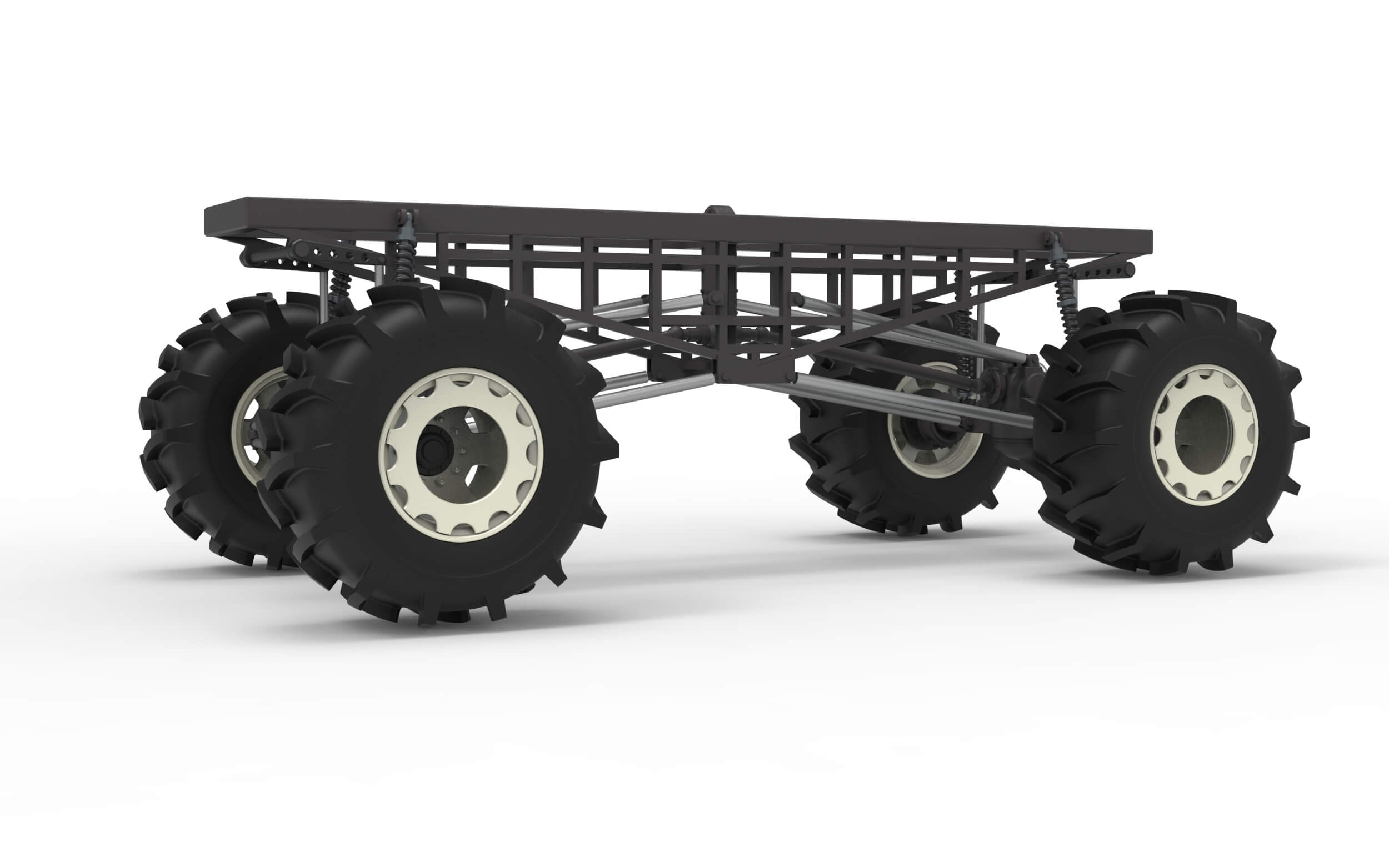 Chassis of Redneck Rave Mud Truck Version 2 Scale 125 3D Model