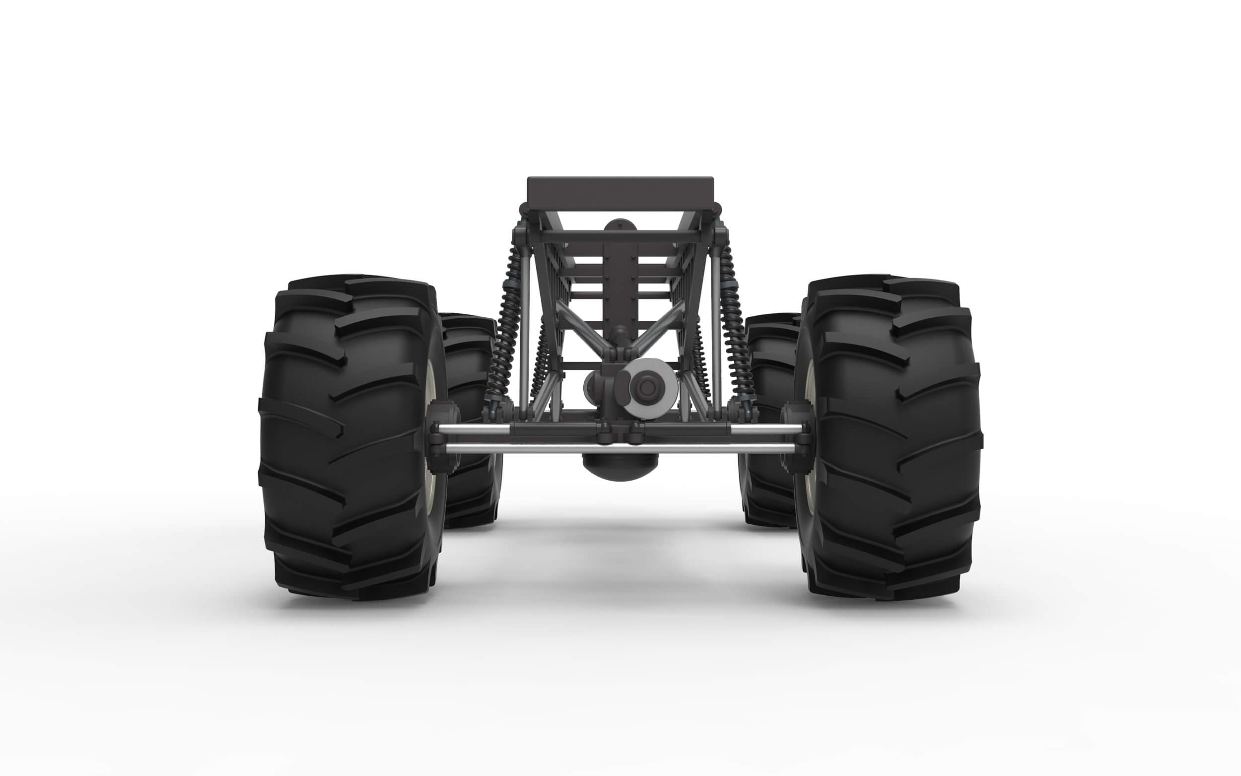 Chassis of Redneck Rave Mud Truck Version 2 Scale 125 3D Model
