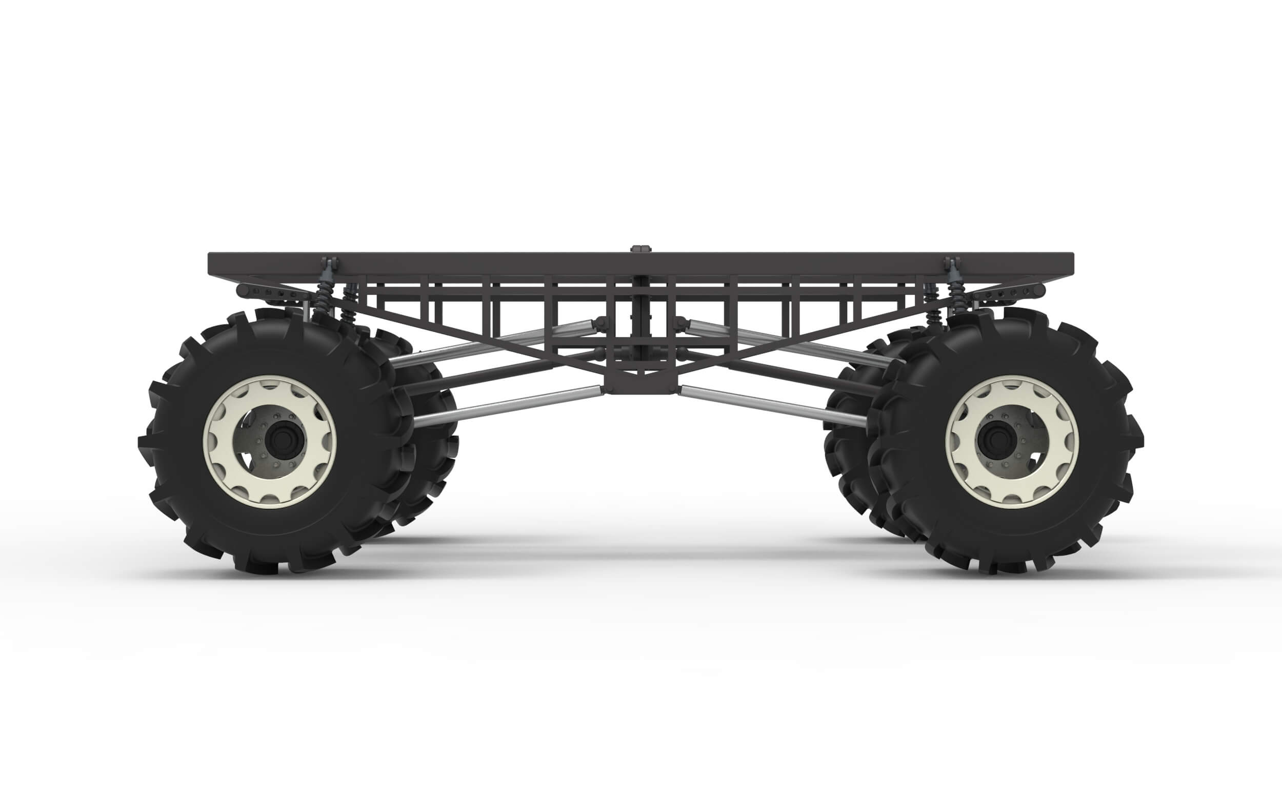Chassis of Redneck Rave Mud Truck Version 2 Scale 125 3D Model
