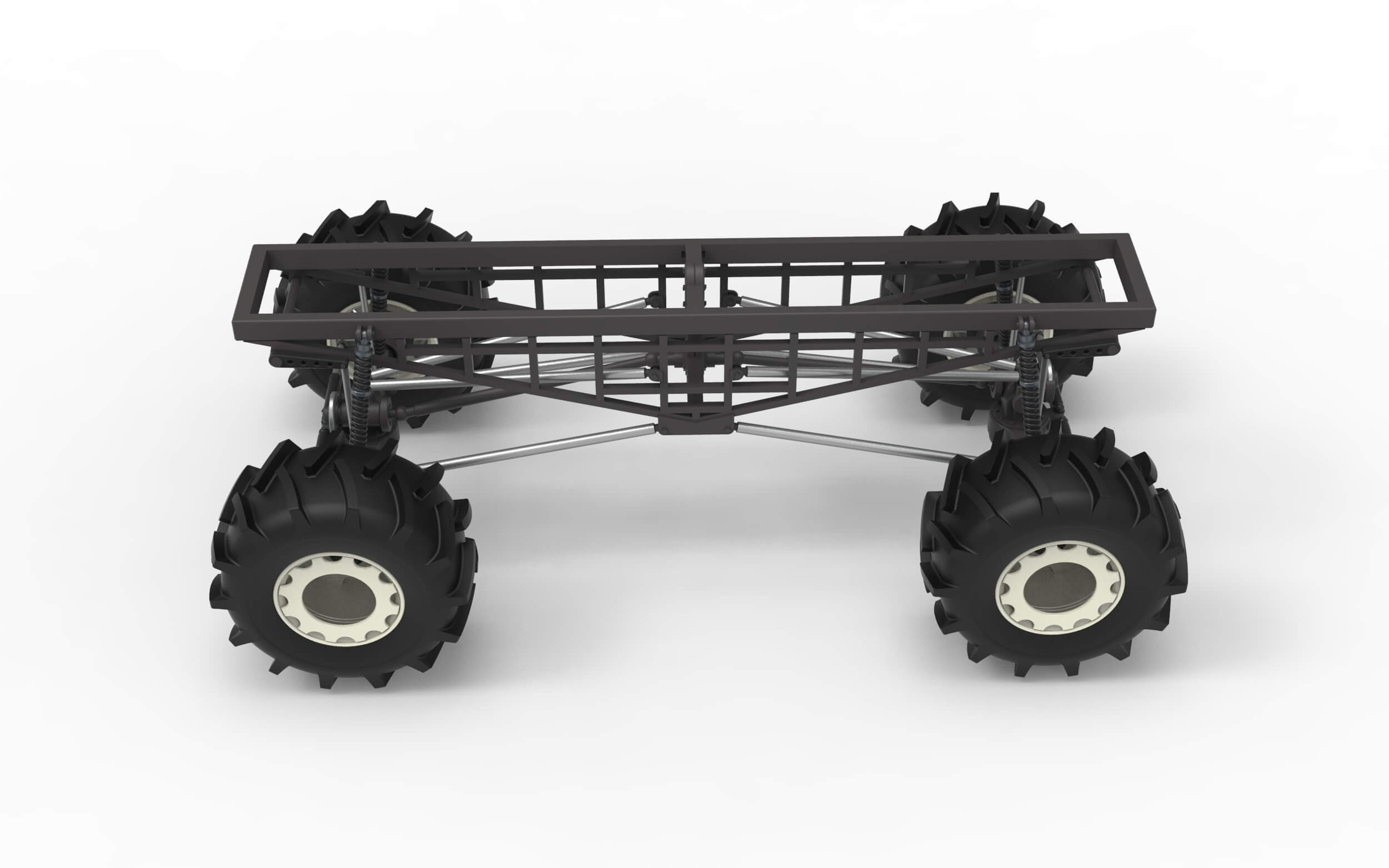 Chassis of Redneck Rave Mud Truck Version 2 Scale 125 3D Model