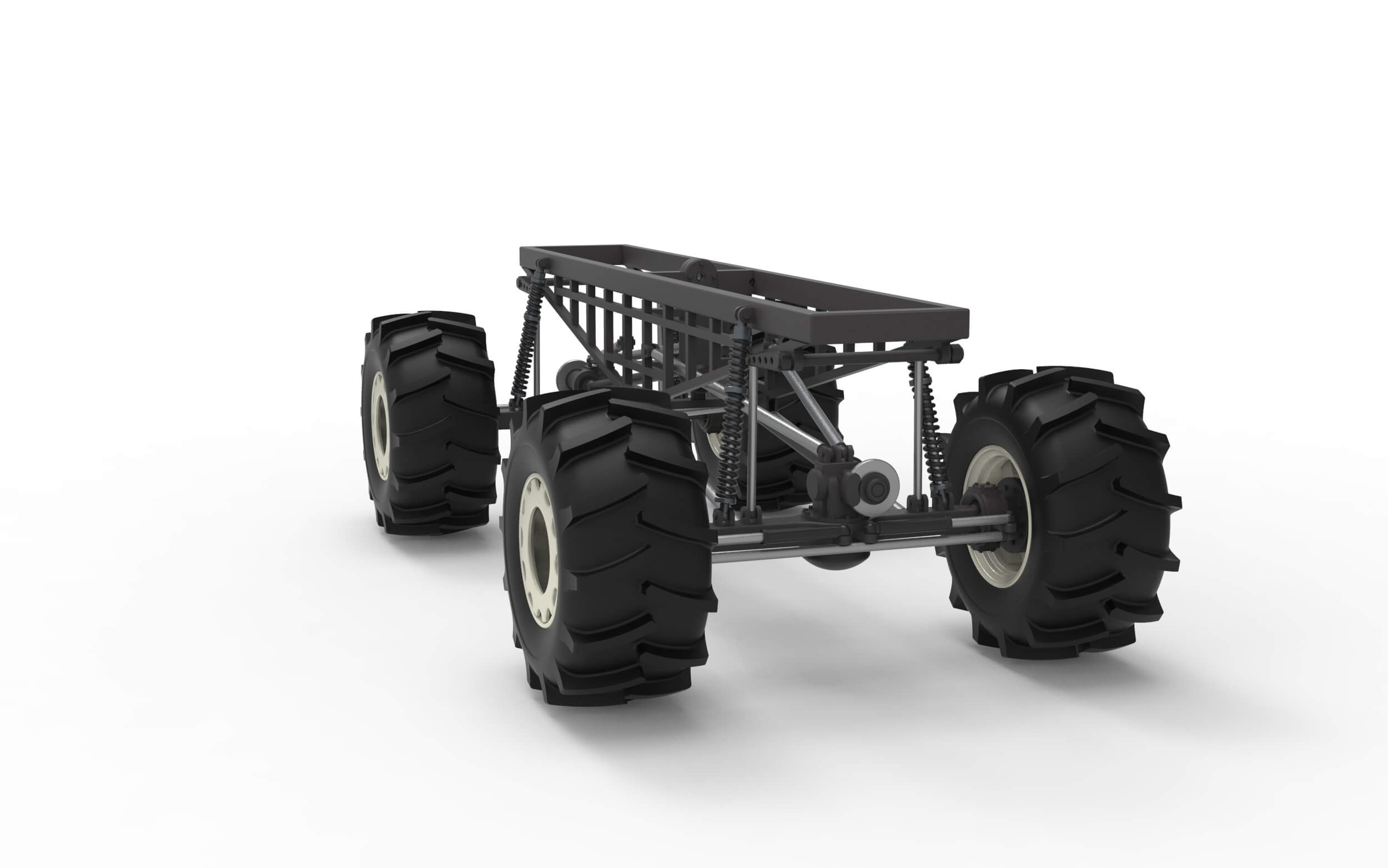 Chassis of Redneck Rave Mud Truck Version 2 Scale 125 3D Model
