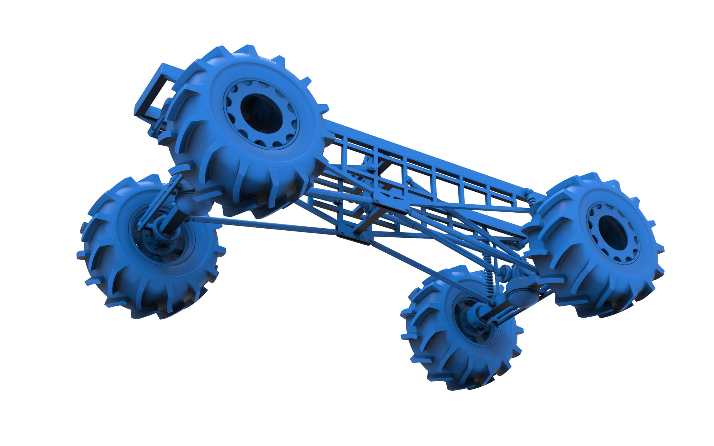 Chassis of Redneck Rave Mud Truck Version 2 Scale 125 3D Model