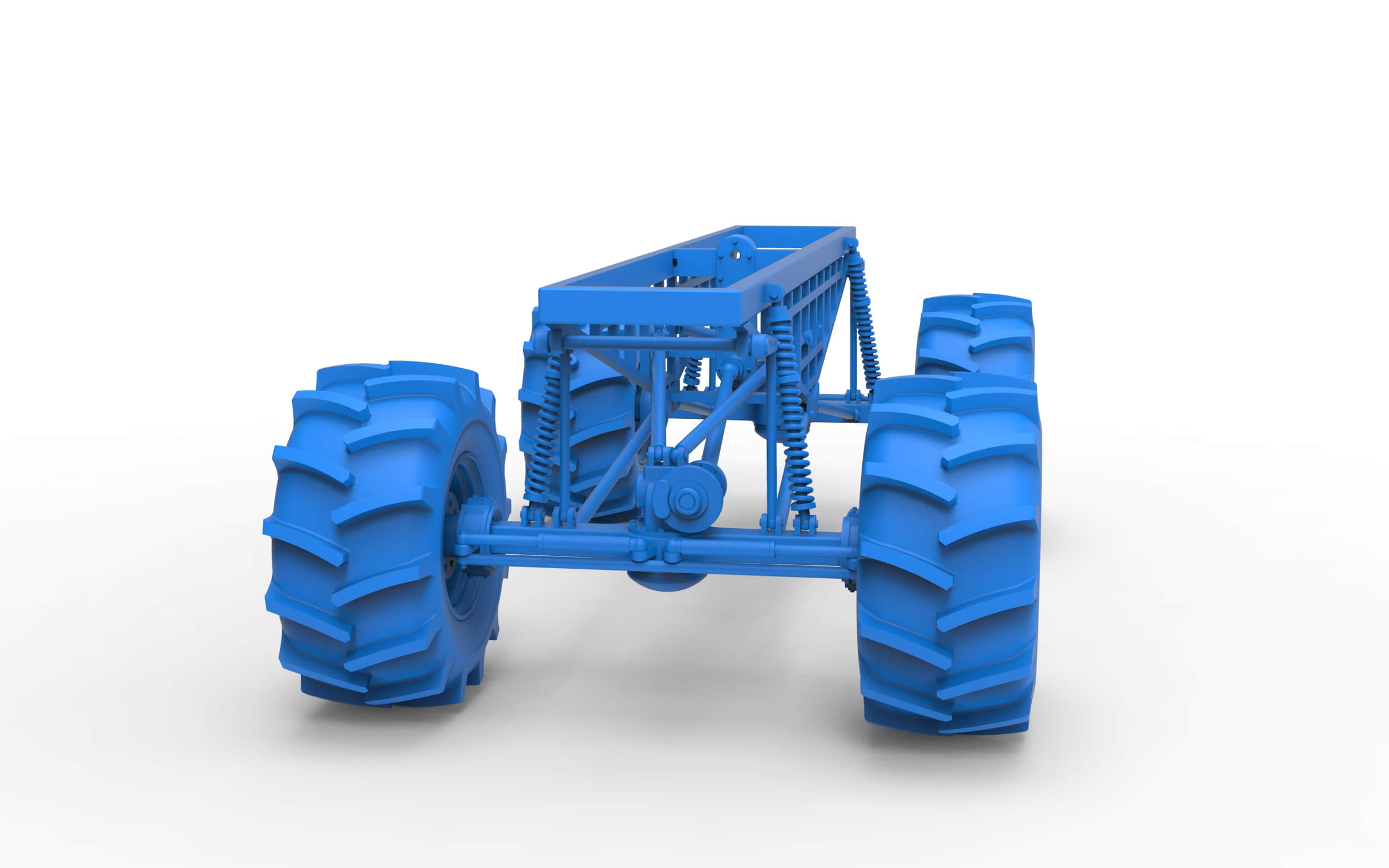 Chassis of Redneck Rave Mud Truck Version 2 Scale 125 3D Model