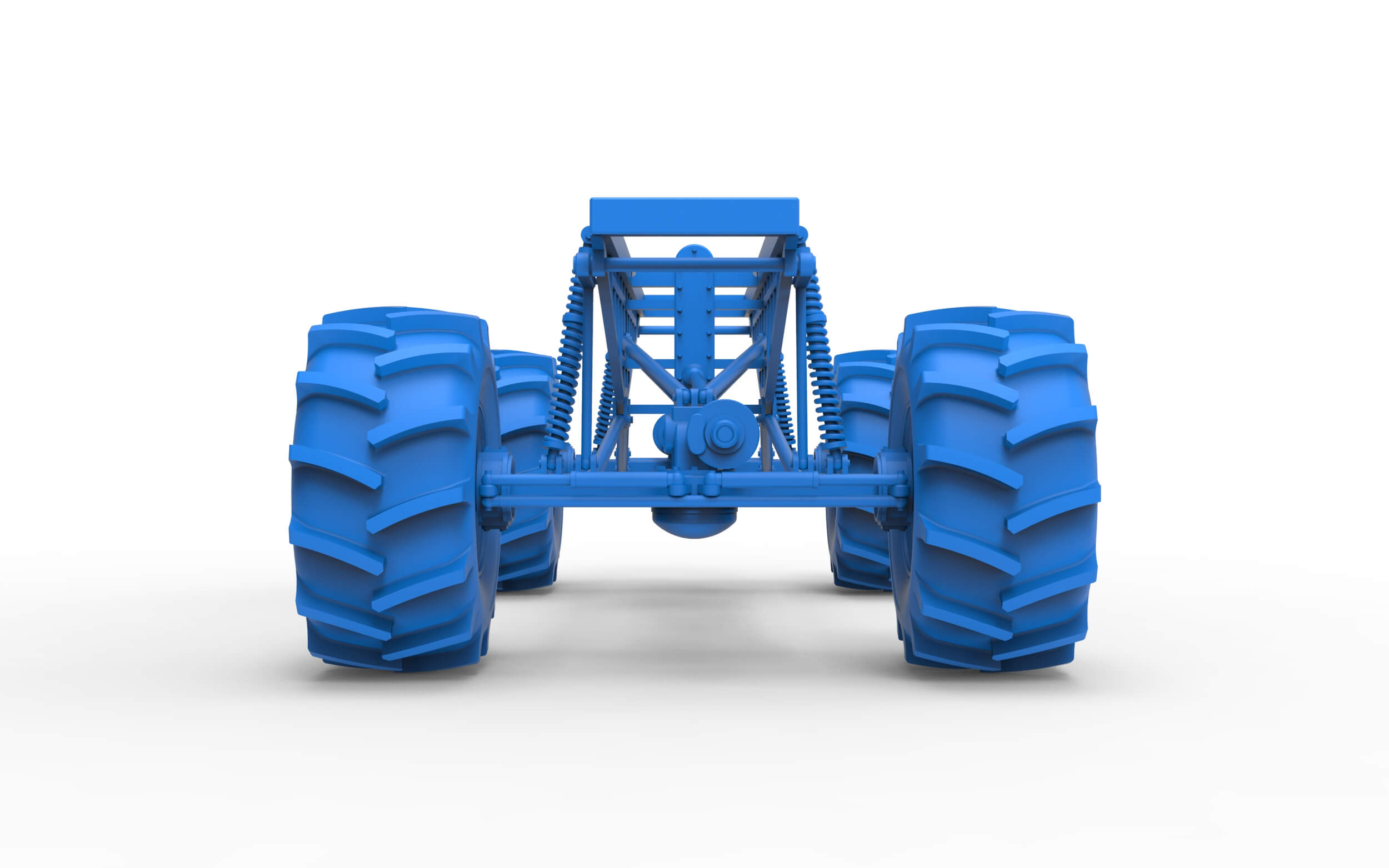 Chassis of Redneck Rave Mud Truck Version 2 Scale 125 3D Model