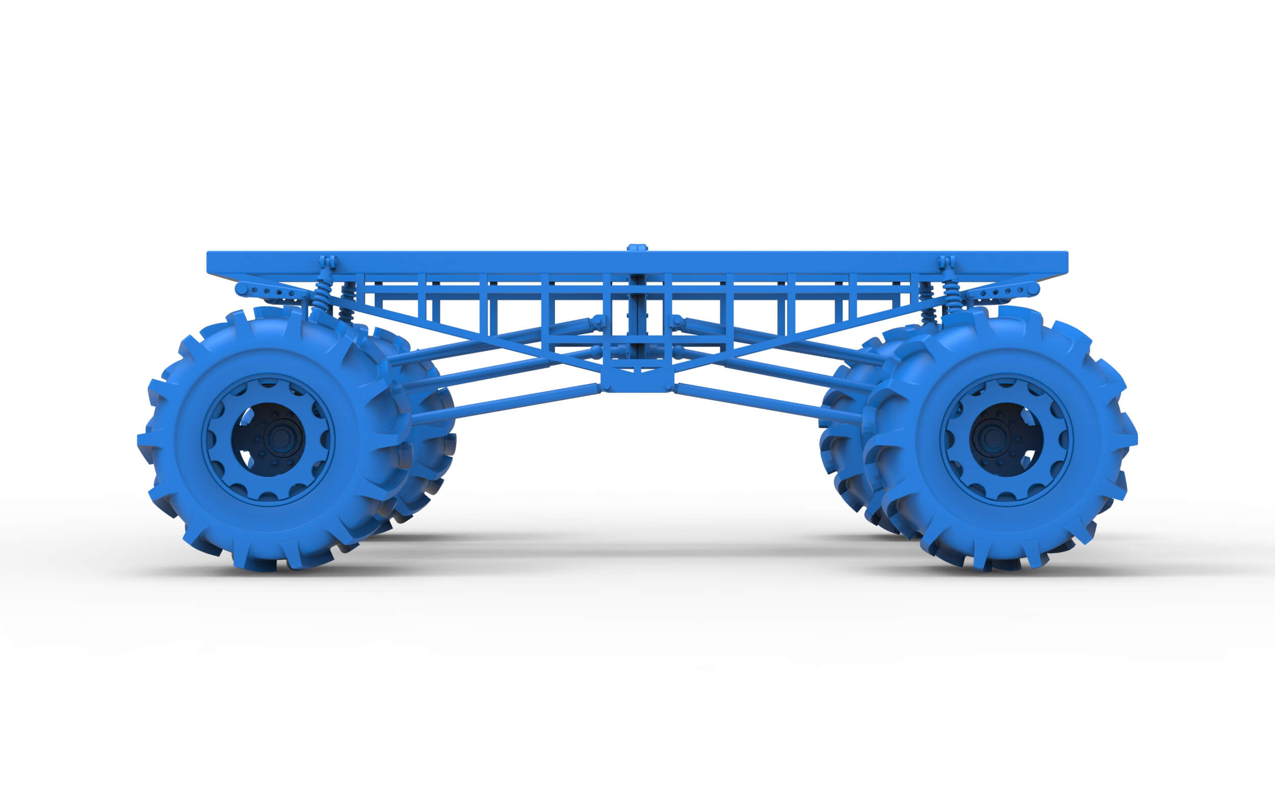 Chassis of Redneck Rave Mud Truck Version 2 Scale 125 3D Model
