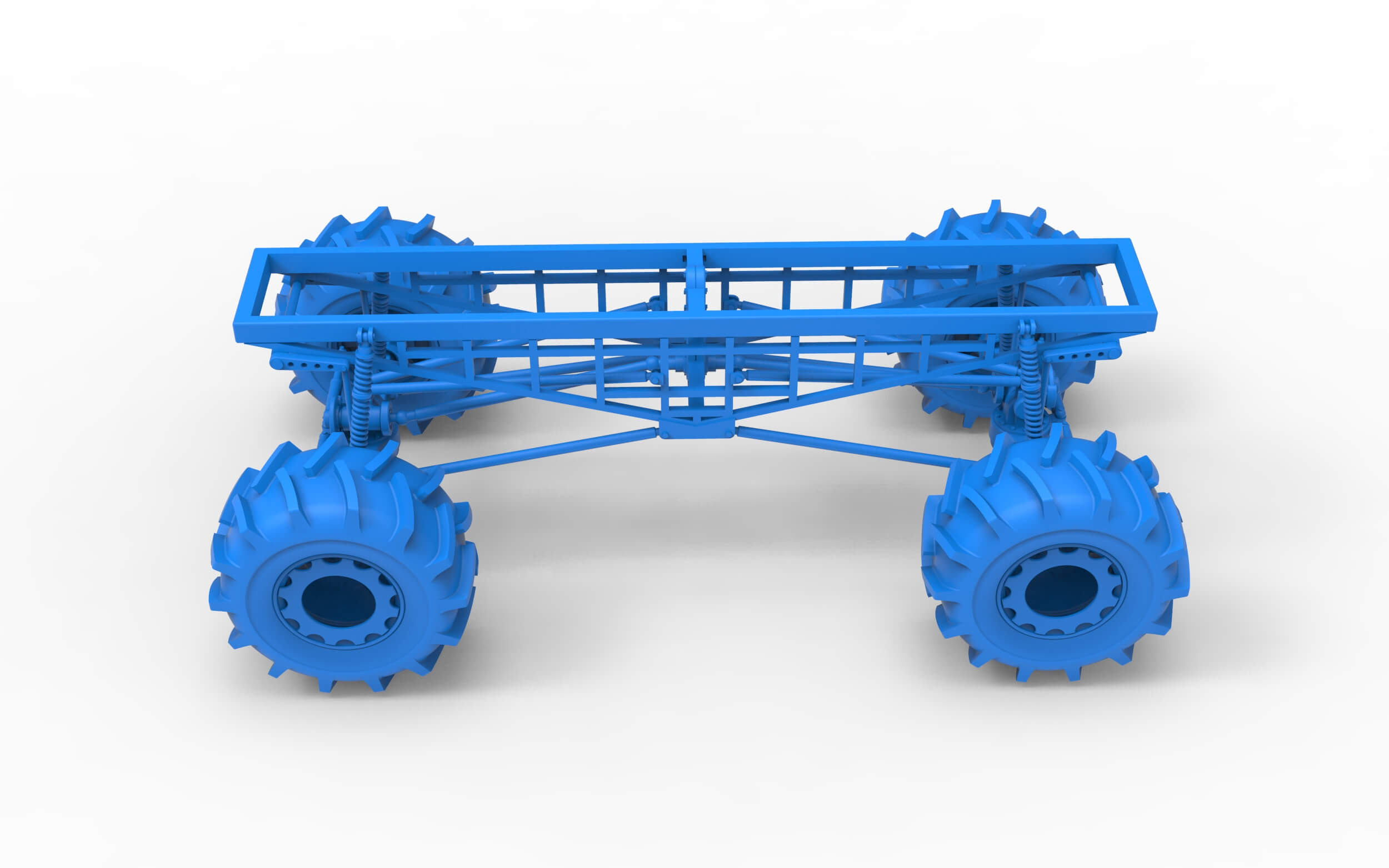 Chassis of Redneck Rave Mud Truck Version 2 Scale 125 3D Model