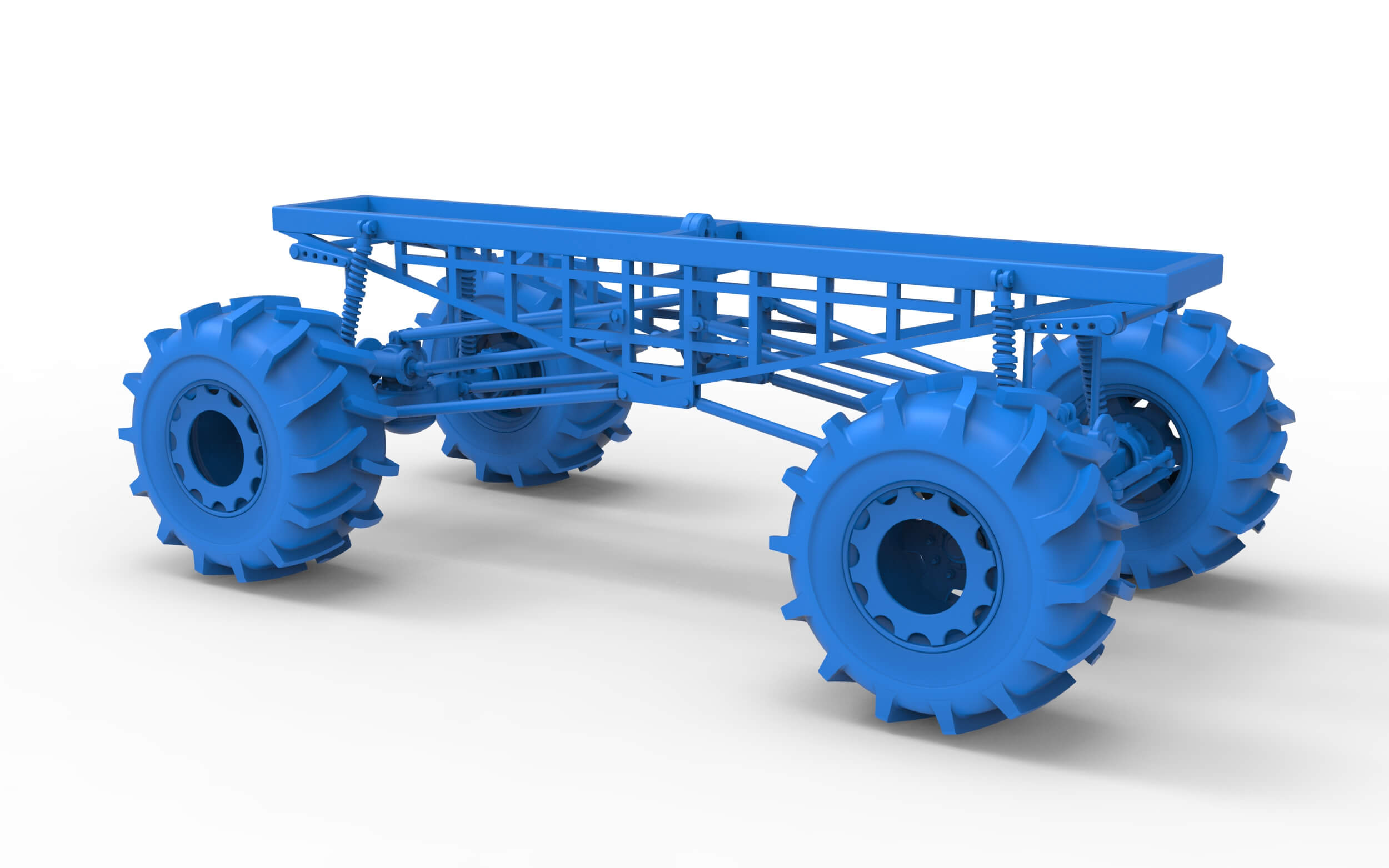 Chassis of Redneck Rave Mud Truck Version 2 Scale 125 3D Model