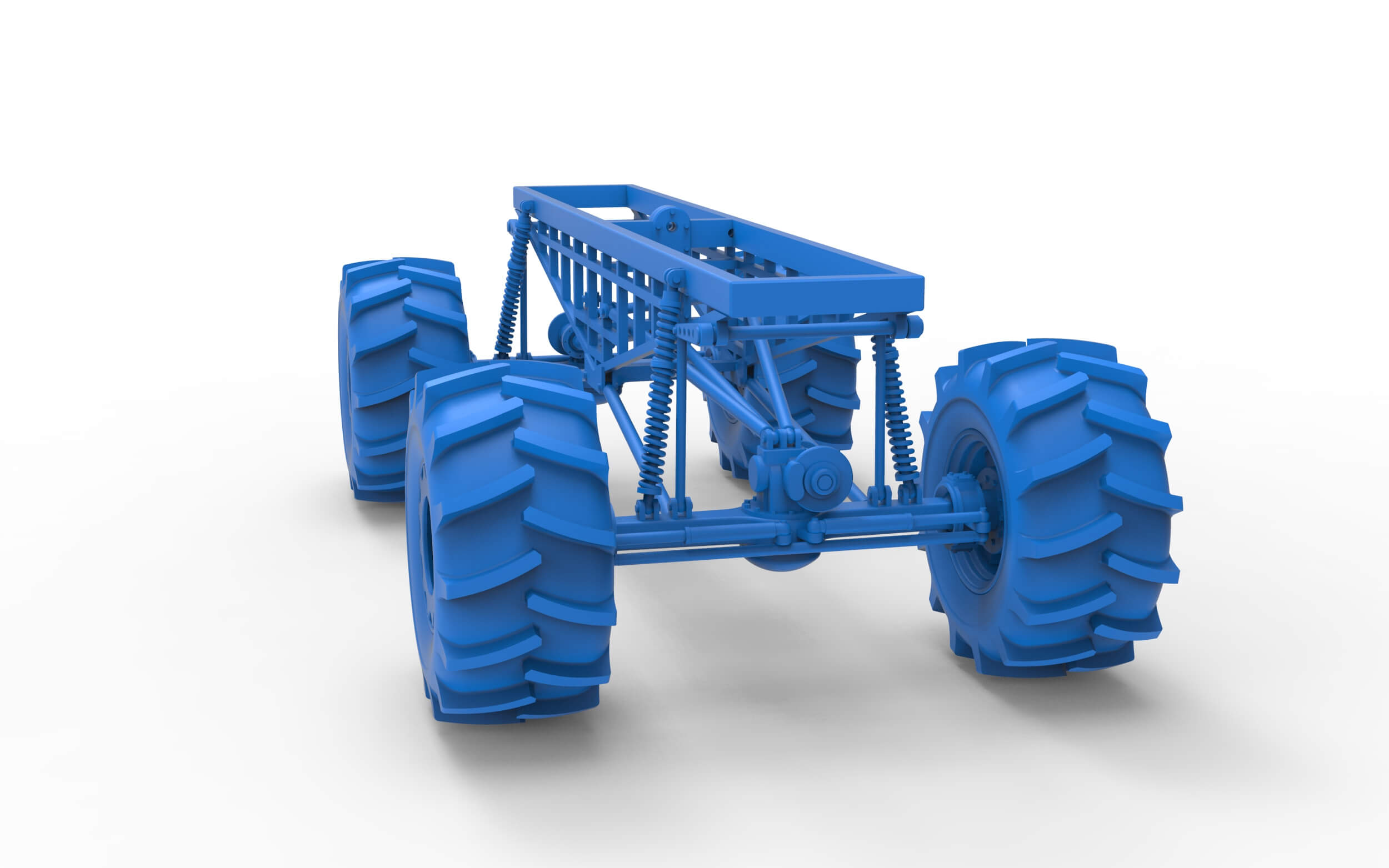 Chassis of Redneck Rave Mud Truck Version 2 Scale 125 3D Model