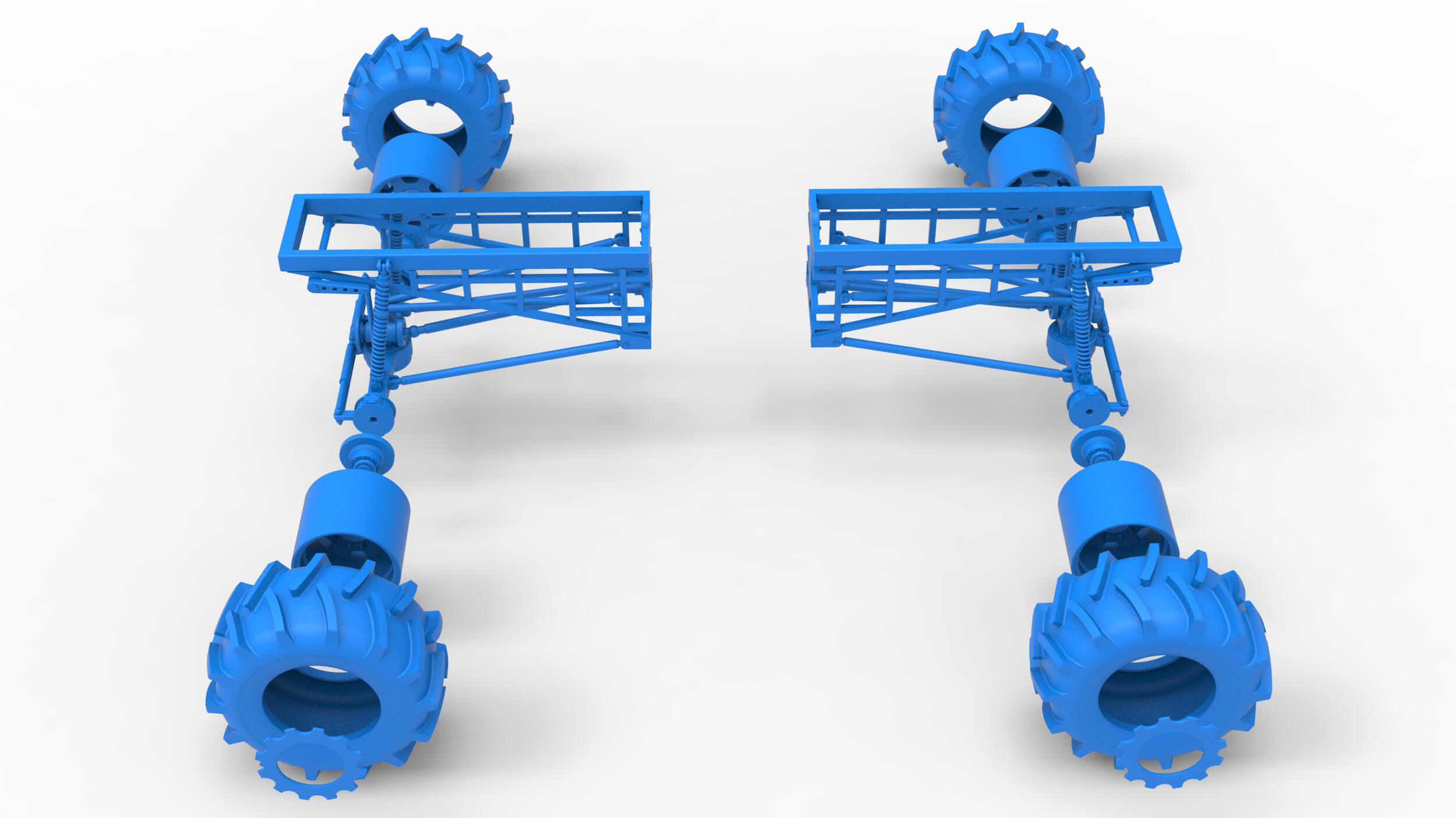 Chassis of Redneck Rave Mud Truck Version 2 Scale 125 3D Model