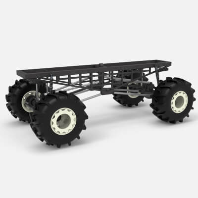 Chassis of Redneck Rave Mud Truck Version 2 Scale 1:25