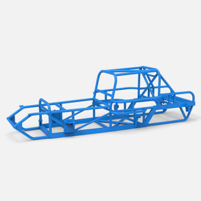 Frame of Vintage Dirt Modified Stock Car V6 Scale 1:25