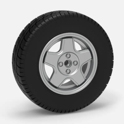 Front wheel of BriSCA Formula 2 Stock Car Scale 1:25