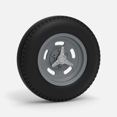 Front Wheel of Vintage Champ Car Version 1 Scale 1:25