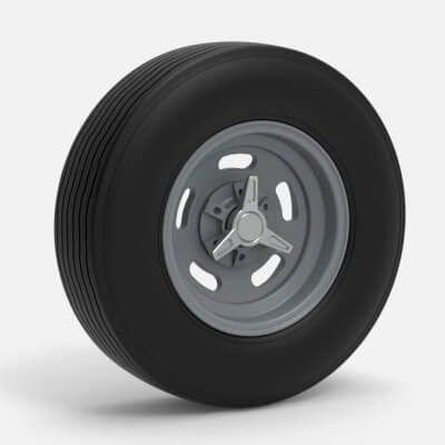 Front Wheel of Vintage Champ Car Version 2 Scale 1:25