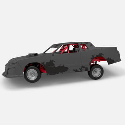 IMCA Stock Car while Turning Scale 1:25