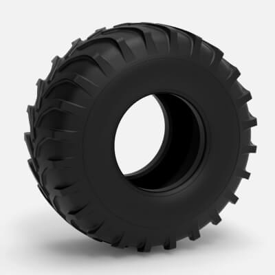 Mud Dragster Rear Tire 2 Scale 1:25