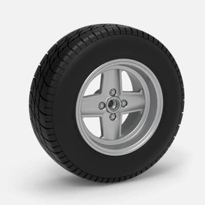 Rear Wheel of BriSCA Formula 2 Stock Car Scale 1:25