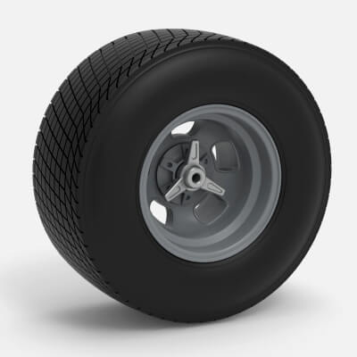 Rear Wheel of Vintage Champ Car Scale 1:25