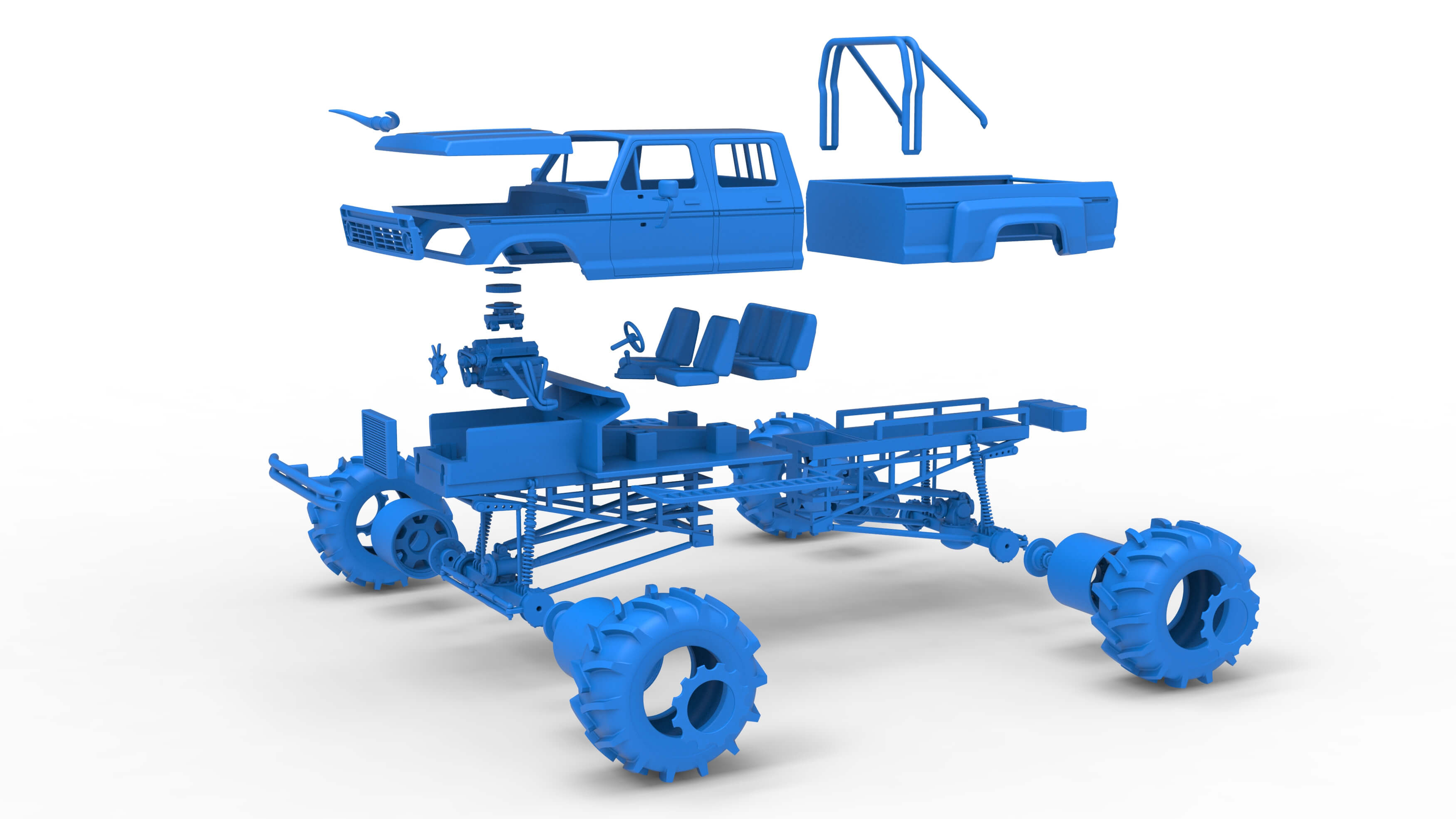 Redneck Rave Mud Truck Version 2 Scale 125 3D Model