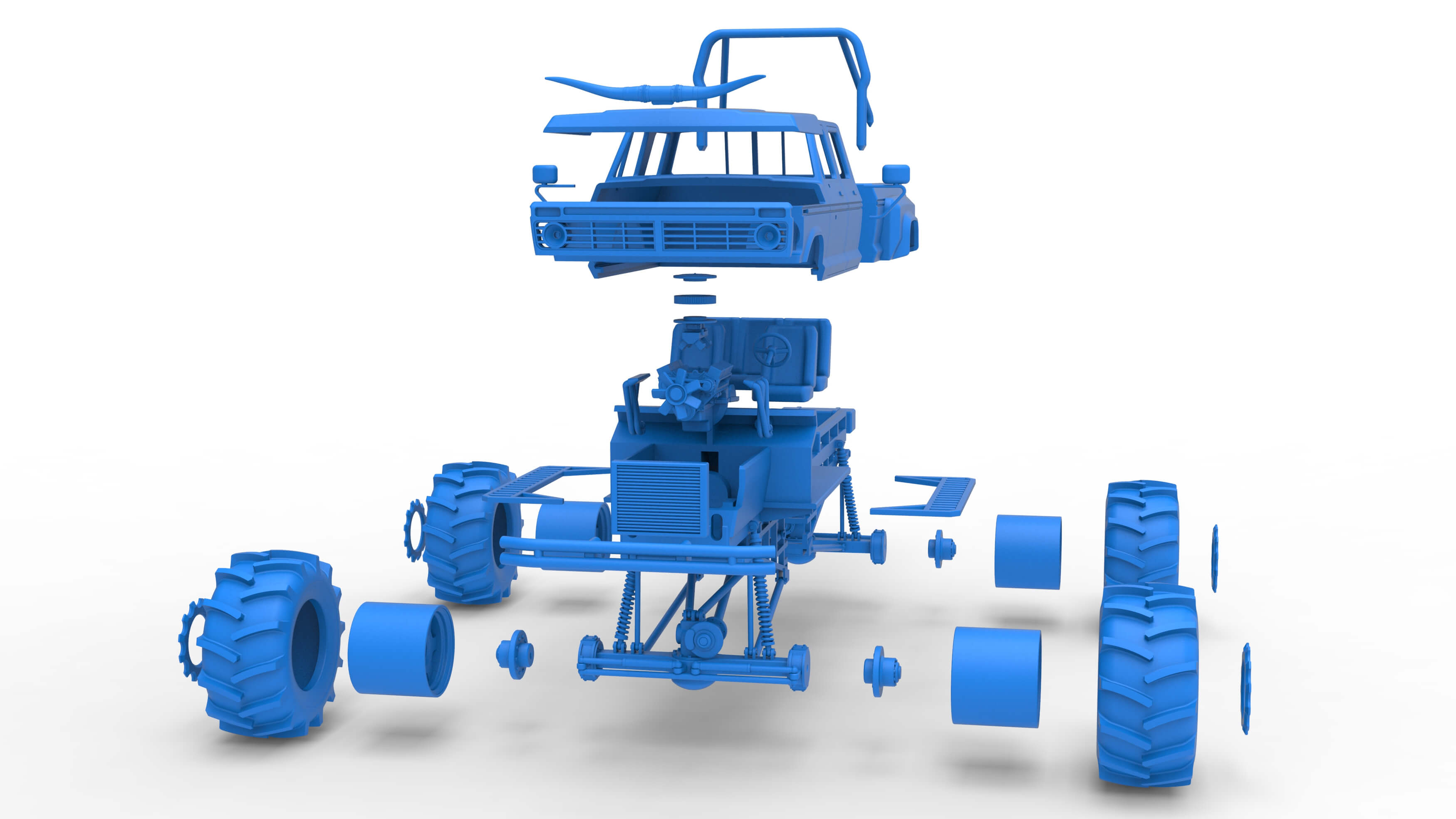 Redneck Rave Mud Truck Version 2 Scale 125 3D Model