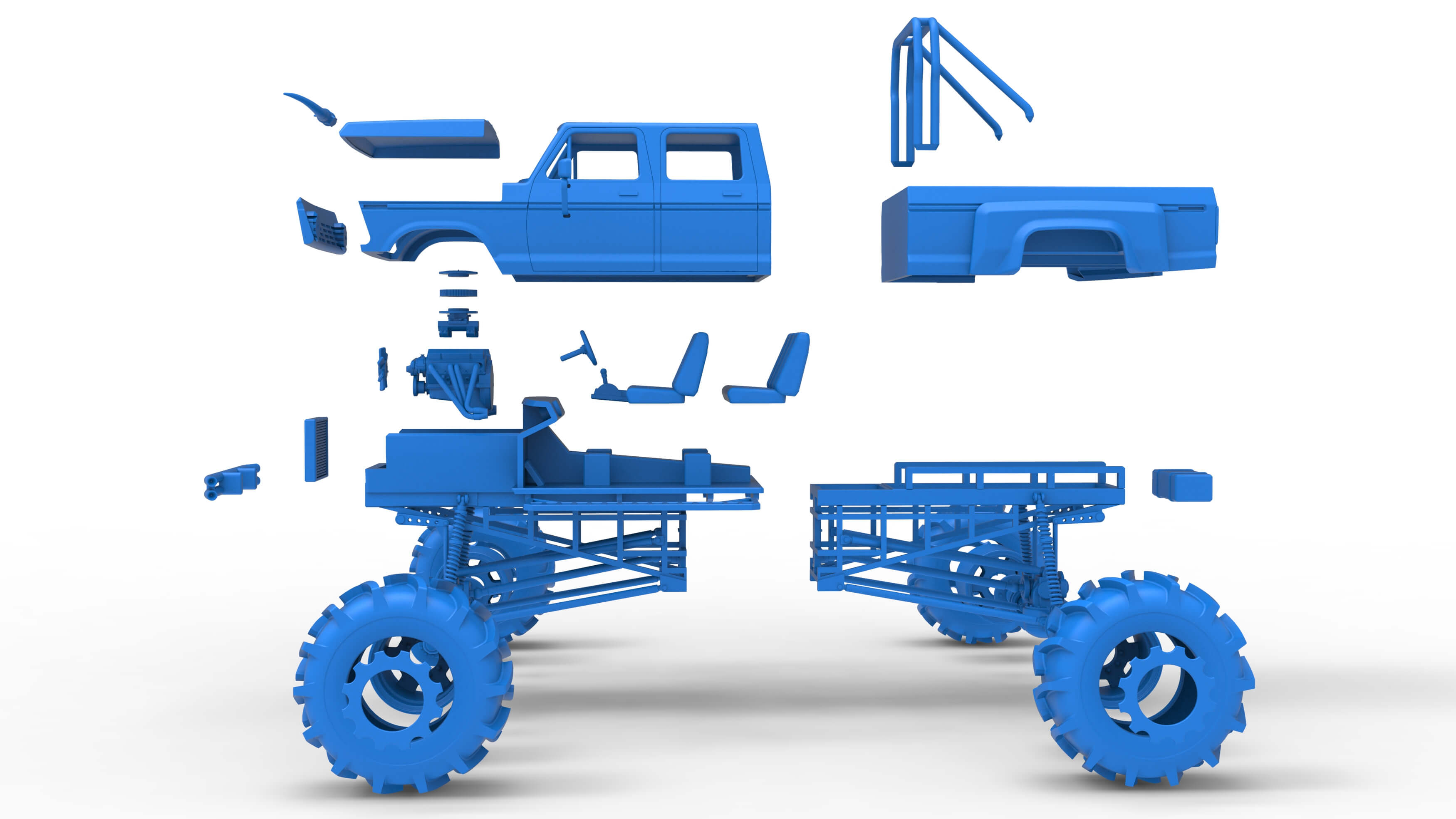 Redneck Rave Mud Truck Version 2 Scale 125 3D Model