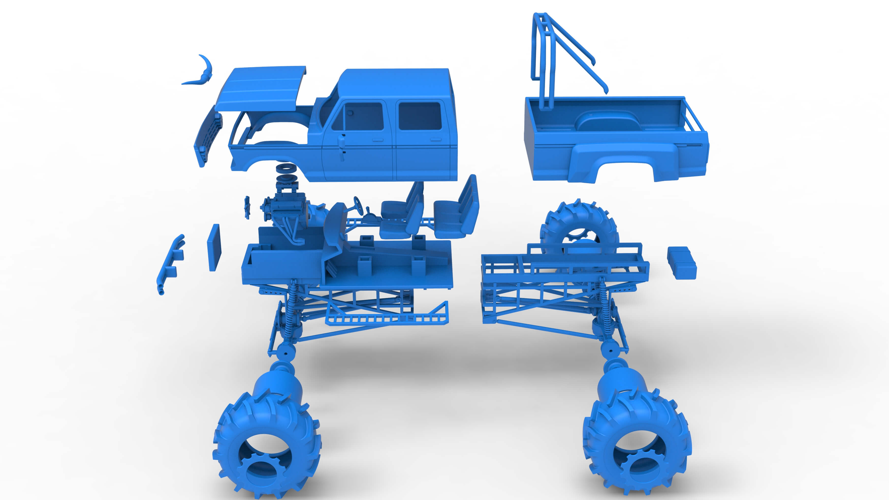 Redneck Rave Mud Truck Version 2 Scale 125 3D Model
