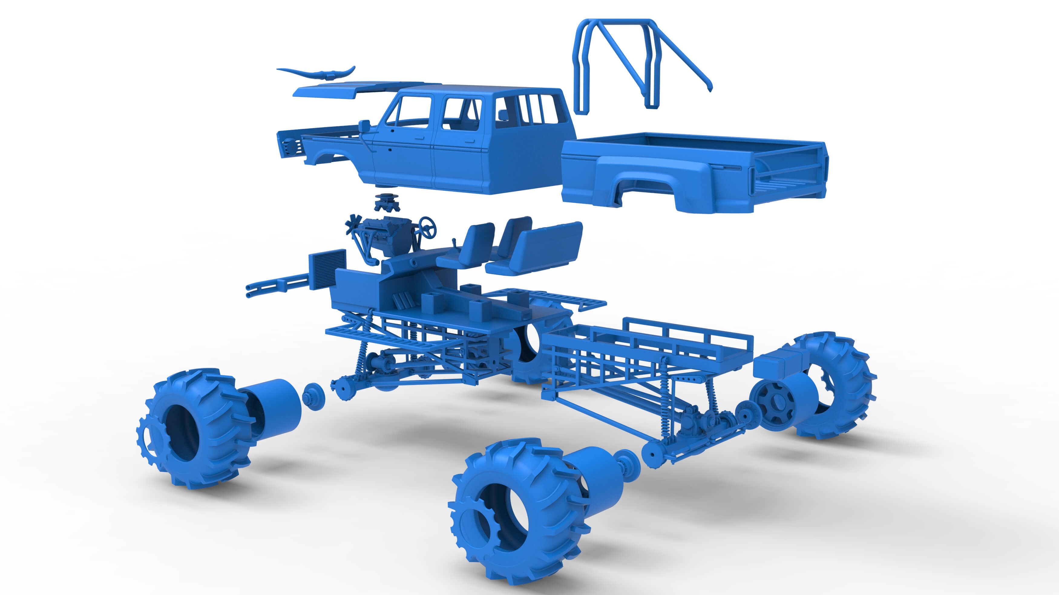 Redneck Rave Mud Truck Version 2 Scale 125 3D Model