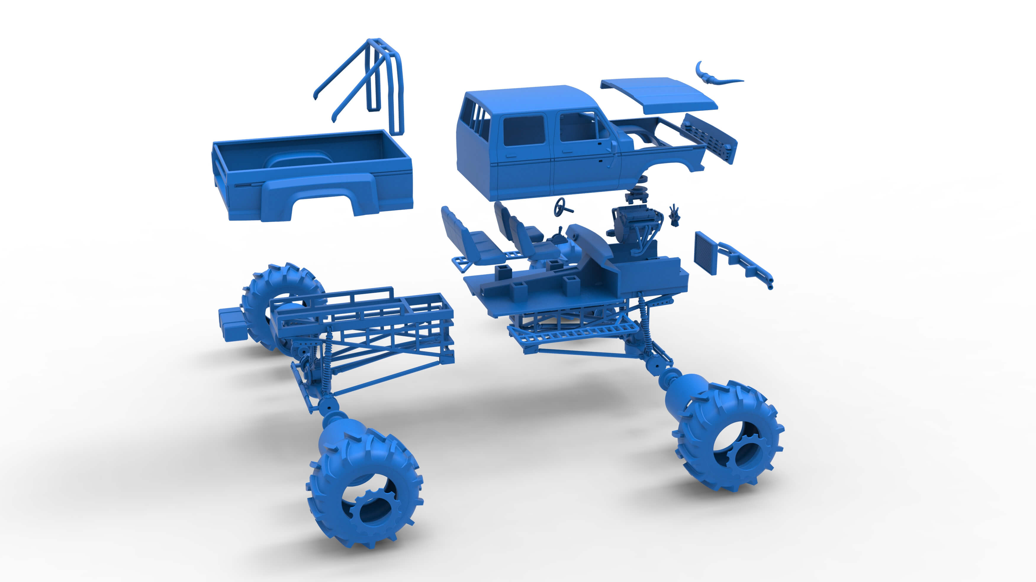 Redneck Rave Mud Truck Version 2 Scale 125 3D Model