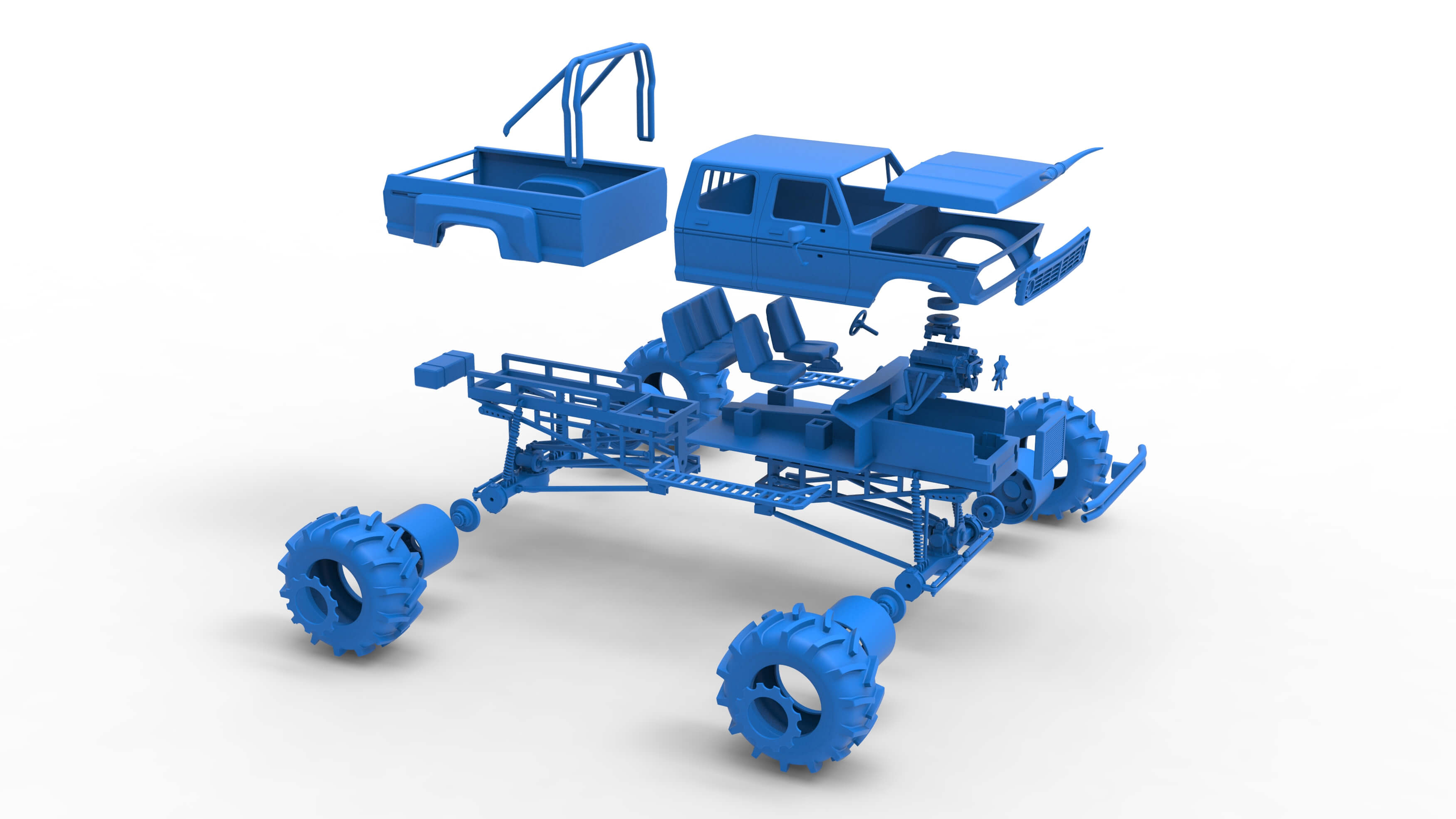 Redneck Rave Mud Truck Version 2 Scale 125 3D Model