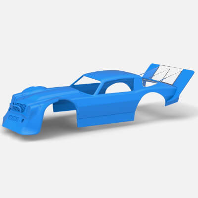 Shell of Vintage Dirt Late Model Race Car V3 Scale 1:25