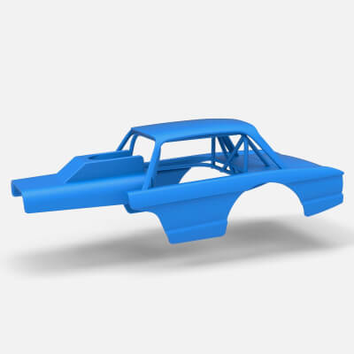 Shell of Vintage Dirt Modified Stock Car V10 Scale 1:25